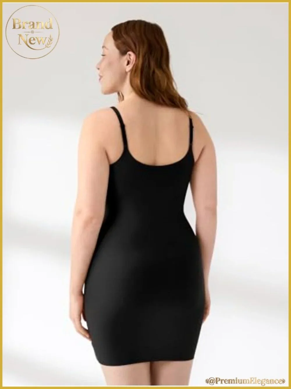Women's Full Slip Dress with Removable Pads and Adjustable Straps